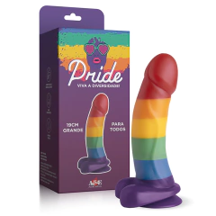 Pênis Realístico Curvo c/Ventosa Pride 19x4,5cm - Adão & Eva - Doce Libido