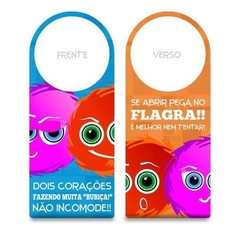 Aviso De Porta Fofuras Da Maçaneta - Dois Corações Fazendo