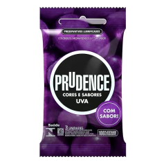 Preservativo Prudence Cores e Sabores - Uva - Doce Libido