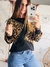 Sweater print combinado en telas - VP Moda