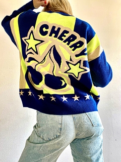 SWEATER CHERRY AZUL - miramelindo