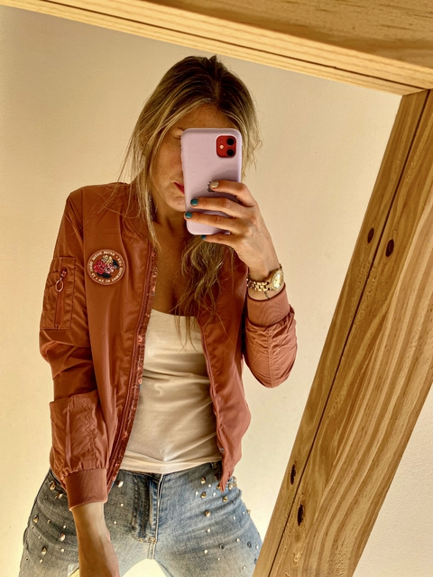 CAMPERA ESLOVENIA REVERSIBLE IMPORTADA TERRACOTA ESTAMPADA