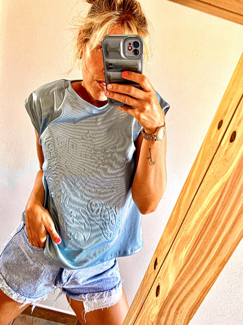 MUSCULOSA DREAMER FOIL CELESTE