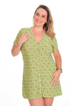 CAMISOLA LIGANETE BOTÃO VERDE KIWI - comprar online