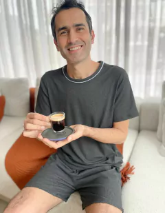 PIJAMA CANELADO MASCULINO CINZA - comprar online