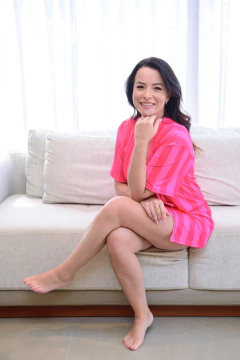 Imagem do PIJAMA CURTO TRÊS PEÇAS PINK LISTRADO