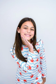 BLUSA PROTEÇÃO UV INFANTIL BRANCO CARANGUEJOS - Kutcoot Pijamas