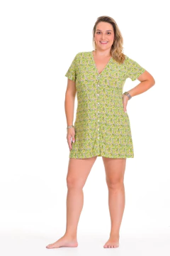 CAMISOLA LIGANETE BOTÃO VERDE KIWI - Kutcoot Pijamas