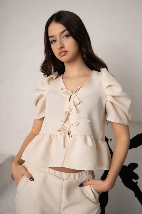 Conjunto (pantalon bruna y blusa begoña) Teens