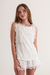 Short de lino con puntilla Wendy - comprar online