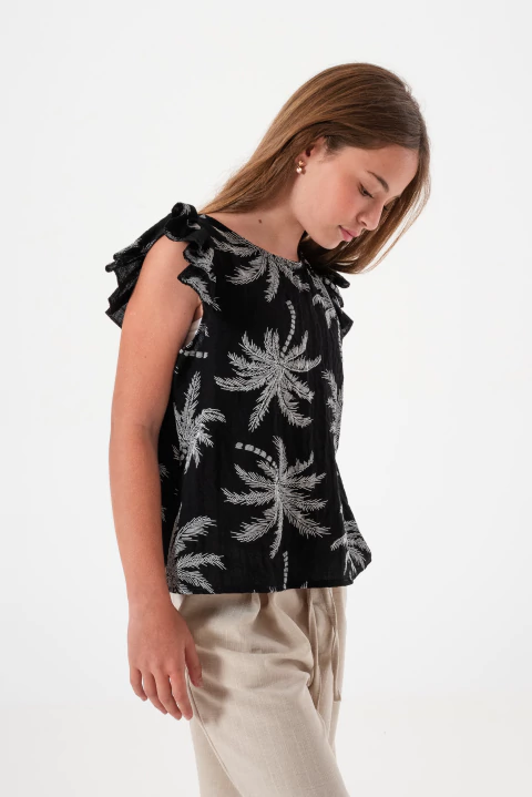 Blusa estampada con lazos espalda Oviedo - comprar online