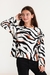 Sweater con volados Sofia cebra