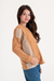 Sweater Agostina con recortes en cuero