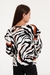 Sweater con volados Sofia cebra - tienda online