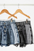 Short-pollera de JEAN con franjas - comprar online