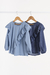 blusa de jean con volado cruzado - comprar online