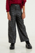 Pantalon de cuero denim frizado Tessa en internet