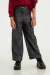 Pantalon de cuero denim frizado Tessa en internet
