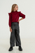 Pantalon de cuero denim frizado Tessa - tienda online