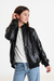 Bomber de cuero con piel interno Mia
