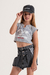 Short-pollera de JEAN con franjas