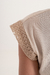 Remera de morley Margot con mangas en crochet