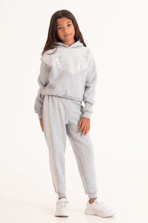 Babucha frizada con lentejuelas