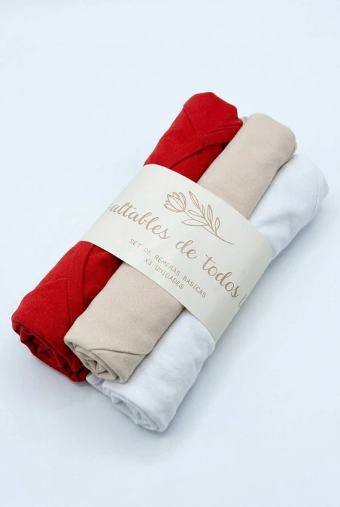 Set x3 remeras basicas Mar teens - comprar online