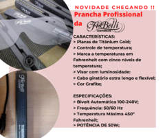 Prancha Nano Titanium- 450°- Bivolt - Fiobelli na internet