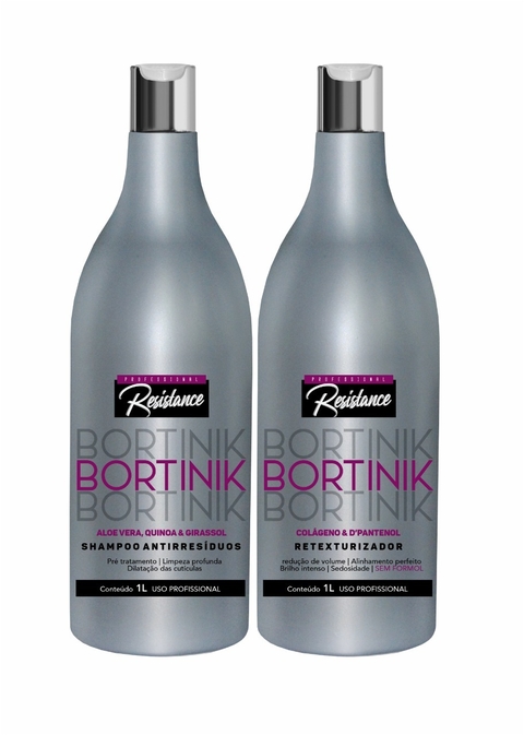 Progressiva Bortinick 0% Formol Resistance 1Lt Shampoo + Gloss