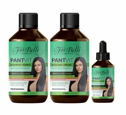 Kit de Crescimento capilar Fiobelli 500ml + Tônico 100ml