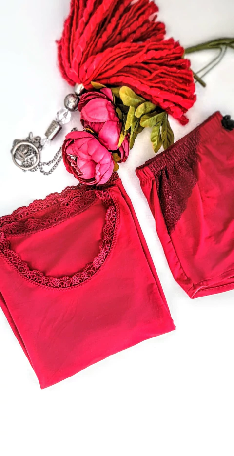 PIJAMA ENRRIQUETA BORDO - comprar online