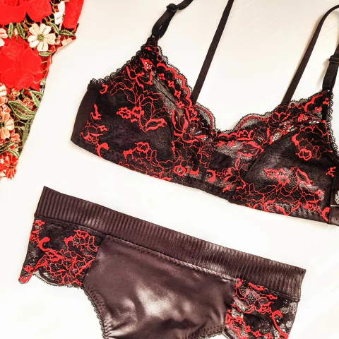 CONJUNTO MALVA BICOLOR NEGRO