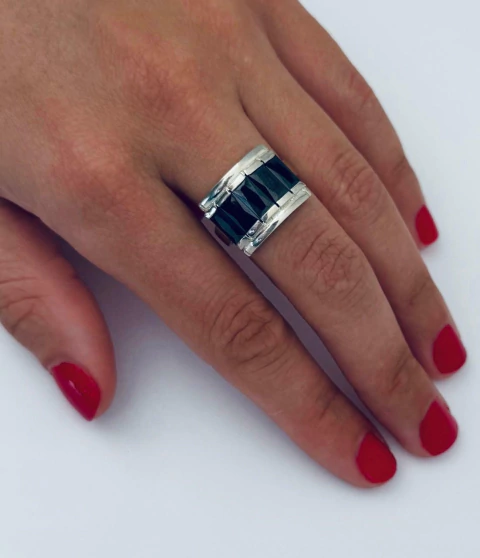 ANILLO PAVE NEGRO - comprar online