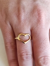 ANILLO CORAZÓN DORADO
