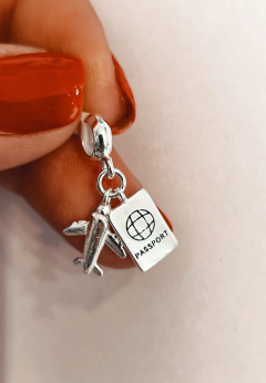 DIJE CHARM AVION PASAPORTE