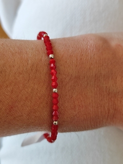 PULSERA CRISTAL ROJA