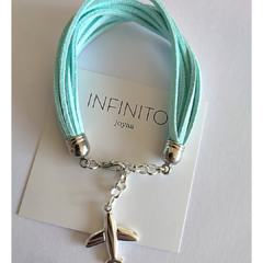 Pulsera Gamuza Aqua - comprar online