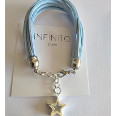 Pulsera Gamuza Celeste claro - comprar online