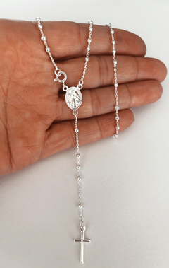 ROSARIO DE PLATA 925 - 40cm - comprar online