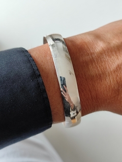 Pulsera Esclava Acero blanco 9mm