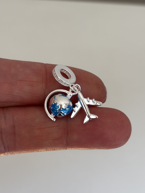 DIJE CHARM MUNDO Y AVIÓN - comprar online