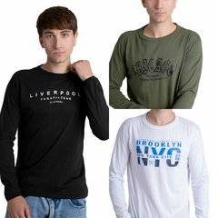 REMERA Manga Larga BASICA CON ESTAMPA $5,500