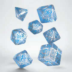 Kit de Dados: Elvish - Translucent & Blue (Q Workshop)