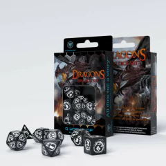 Kit de Dados: Dragons - Black & White (Q Workshop) - comprar online