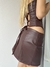 Falda Kylie Leather Chocolate - comprar online