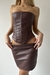 Falda Kylie Leather Chocolate