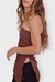 Top Minimal Asimétrico Chocolate - comprar online
