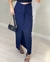 SAIA MIDI EM LINHO COM FENDA - Closet Mabelle