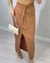 SAIA MIDI EM LINHO COM FENDA